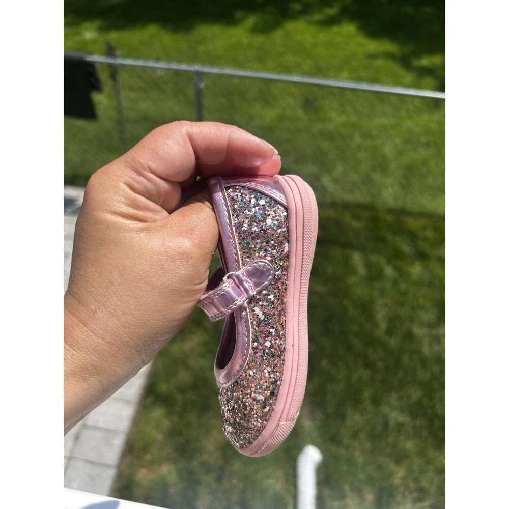 Rachel Shoes Girls Pink Glitter Mary Jane Shoes Size 5 Toddler